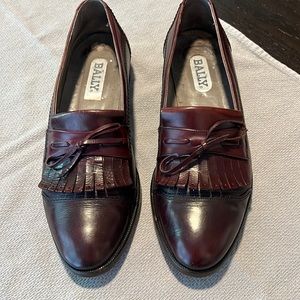 Men’s Bally Cordovan/Brown Tasseled Loafers sz 10 in Great Condition